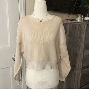 Altar'd State Cream Ribbed Sweater